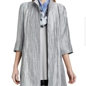 Eileen Fisher Crinkle Linen Jacket with Tank Included